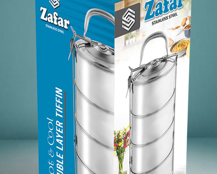 Zafar Stainless Steel Tiffin - Lunch Box -cooknex