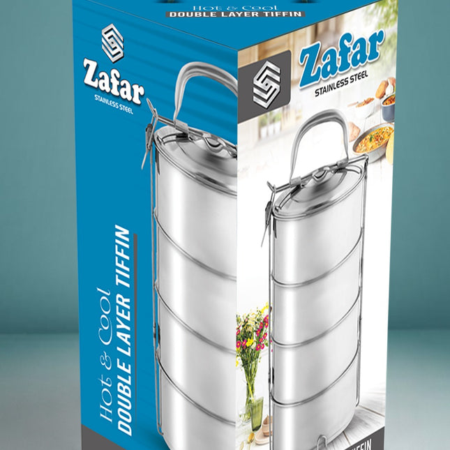 Zafar Stainless Steel Tiffin - Lunch Box -cooknex