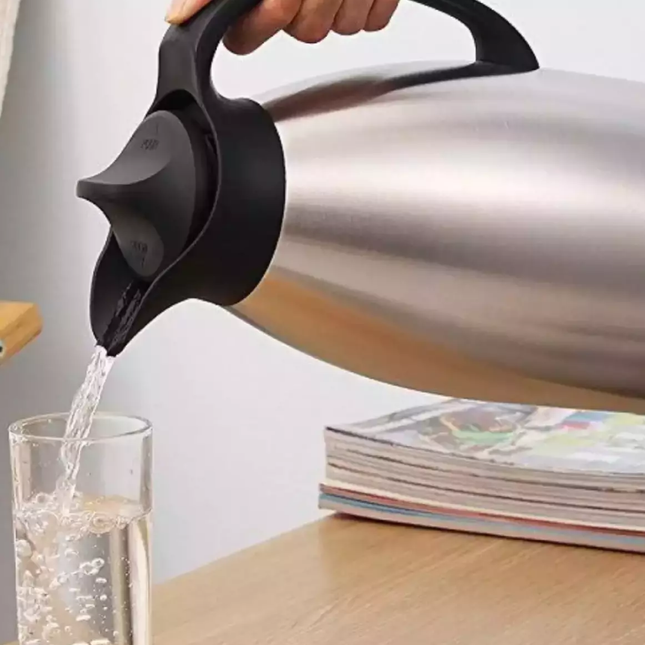 Stainless Steel Vacuum Flask Double Wall - Hot & Cold Thermos 2.0 L by cooknex best cookware and  kitchenware brand in Pakistan