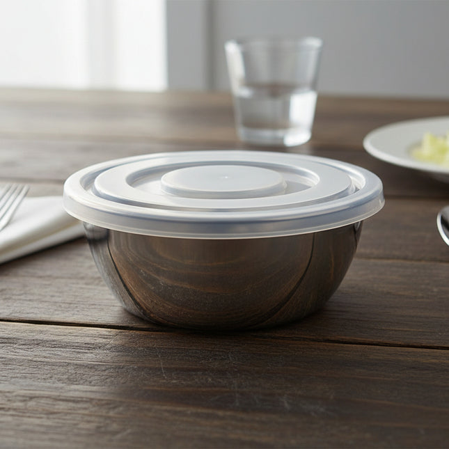 Stainless Steel 3 Pcs Food Container Storage Bowl With Lid - best cookware brand Cooknex