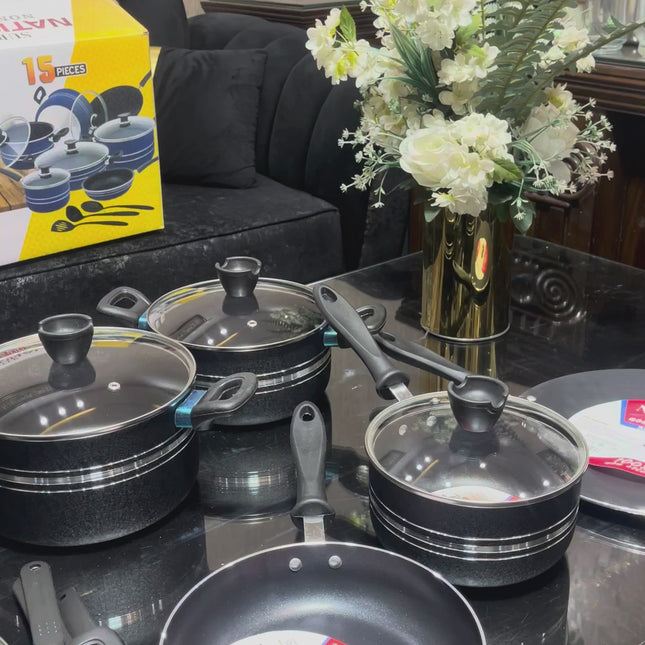 super national nonstick cookware, nonstick marble coating grey gift set by cooknex. best cookware brand in Pakistan