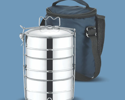 Stainless Steel Leak-Proof Tiffin Box - Lunch Box Ideal for School, Work, or Travel with BAG By Cooknex
